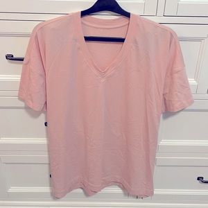 Lululemon Pink Tie V-neck T-Shirt